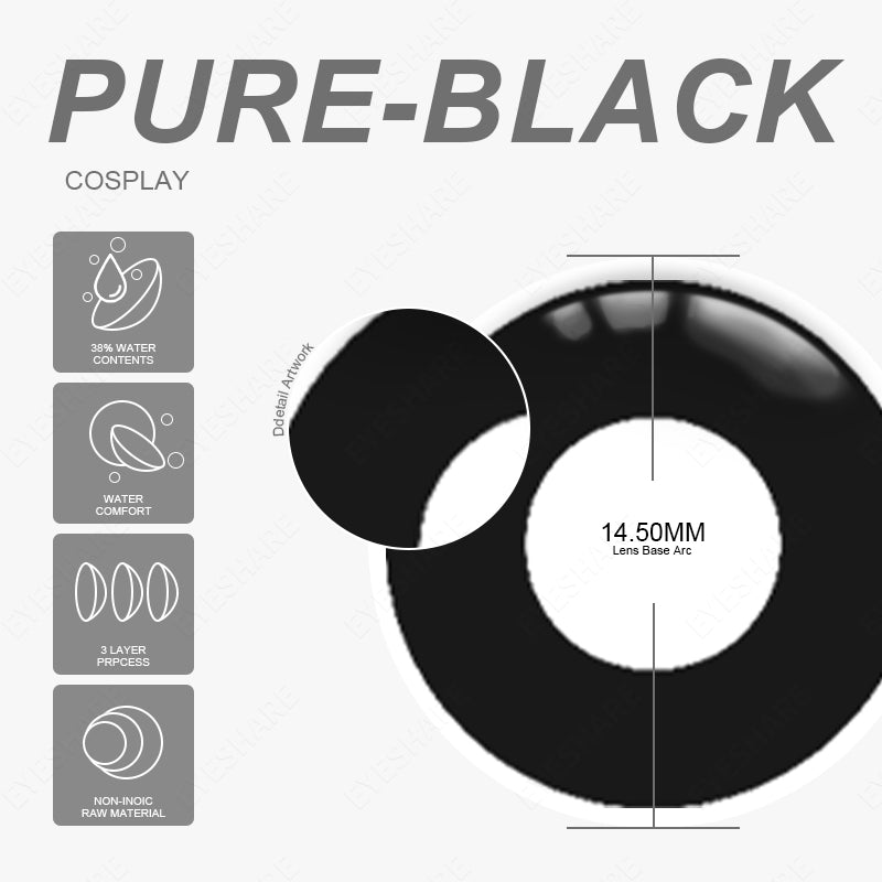 PURE BLACK 14.5mm