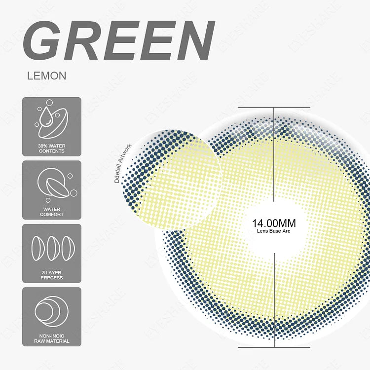 LEMON GREEN 14.2mm
