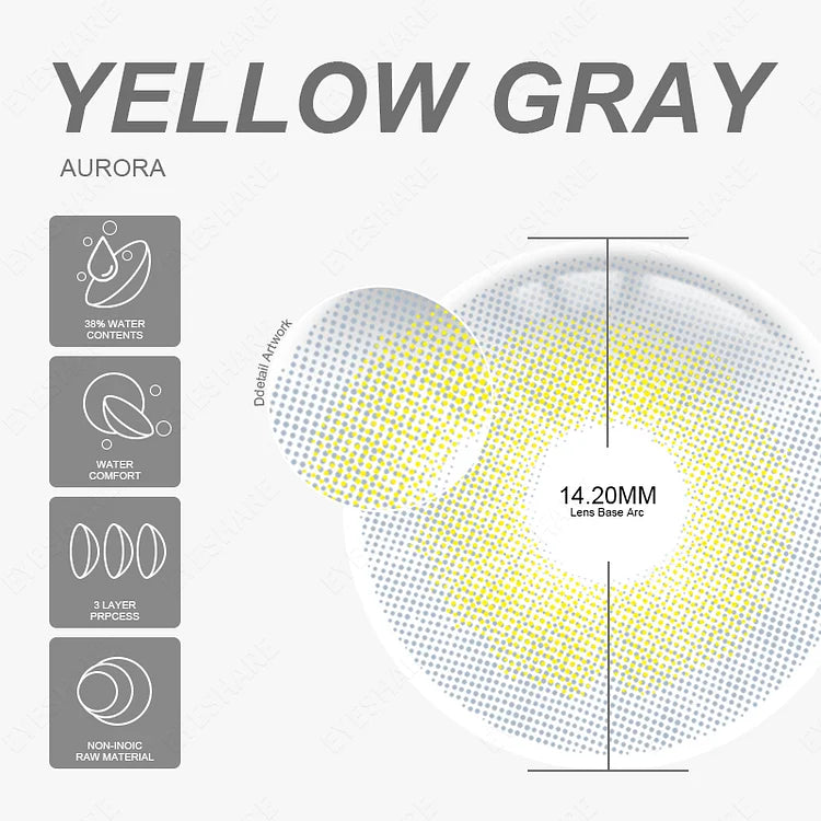 AURORA YELLOW GRAY 14.2mm