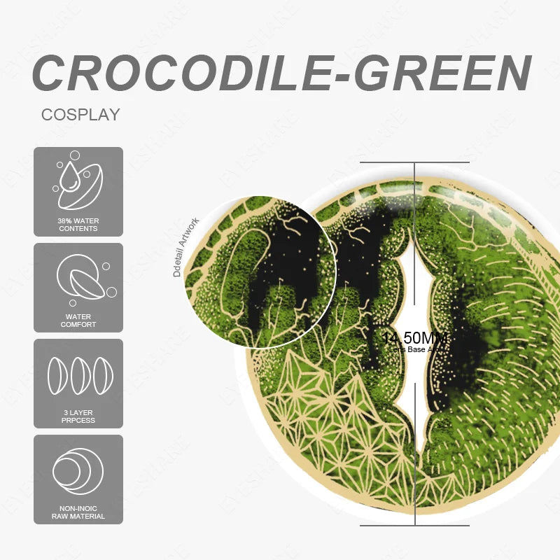 CROCODILE GREEN 14.5mm